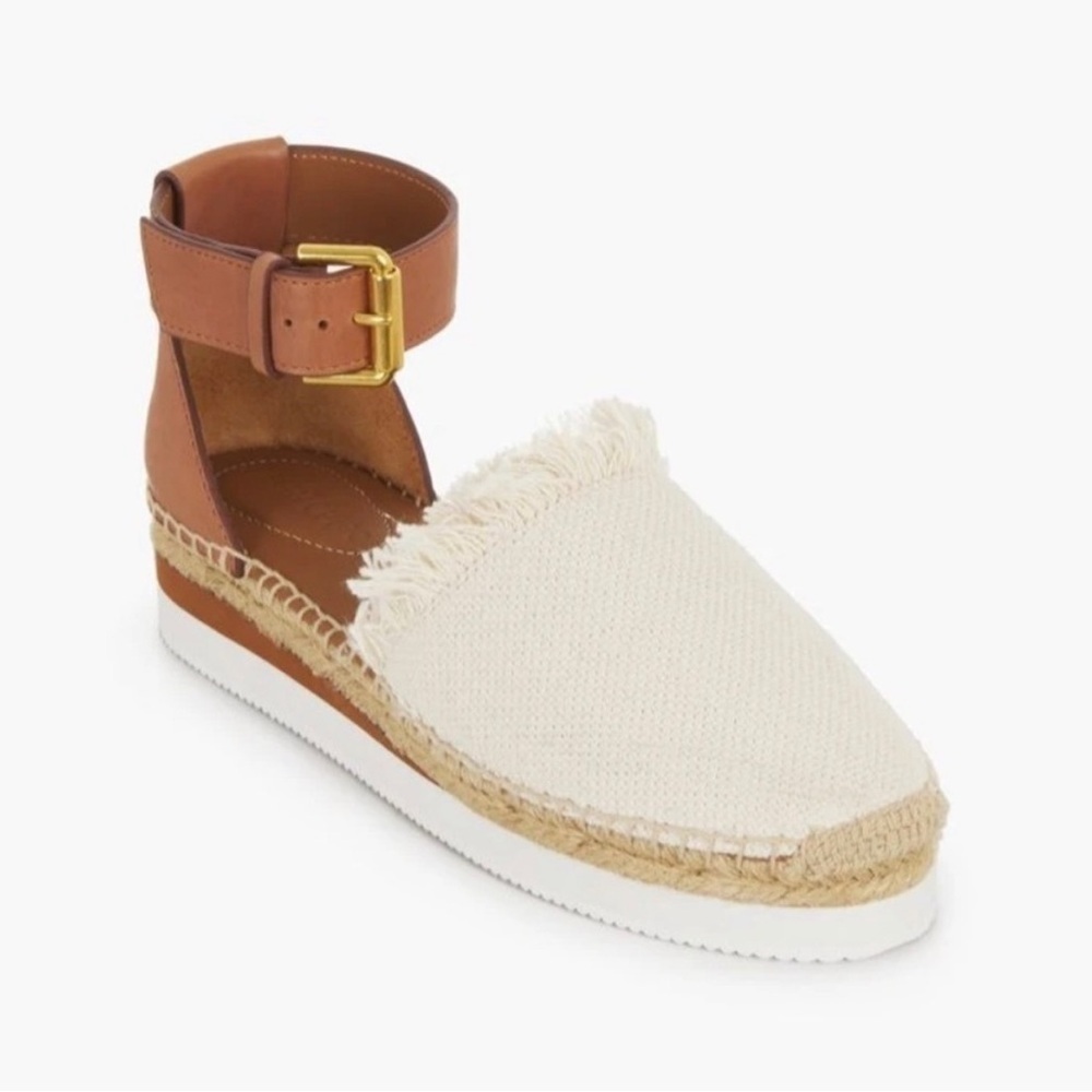 See by Chloe Glyn Flat Espadrille Sz 37